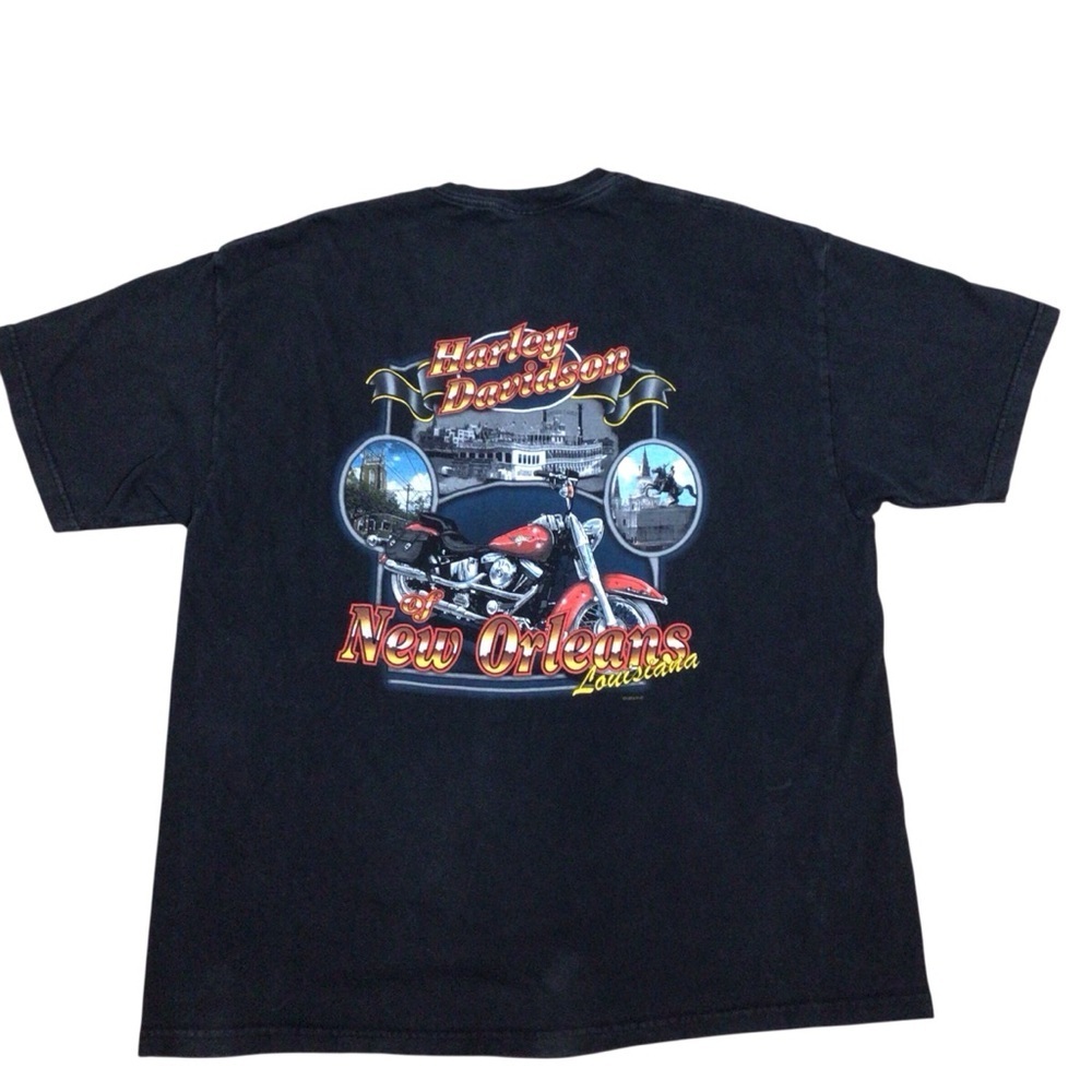 Vintage Harley Davidson New Orleans Eagle Tee XL 90s Y2K Faded